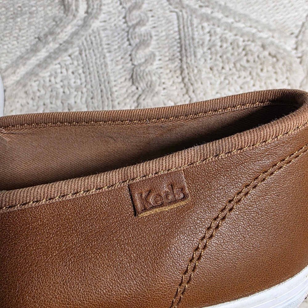Keds Double Decker Slip On Brown Leather Sneakers Women 10 Excellent WH63968 - Picture 7 of 7